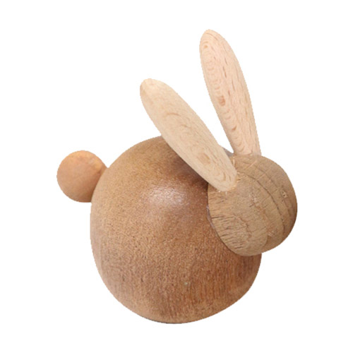 Stockholm Wooden Lying Bunny 7cm